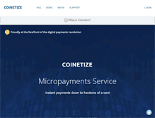 Tablet Screenshot of coinetize.com